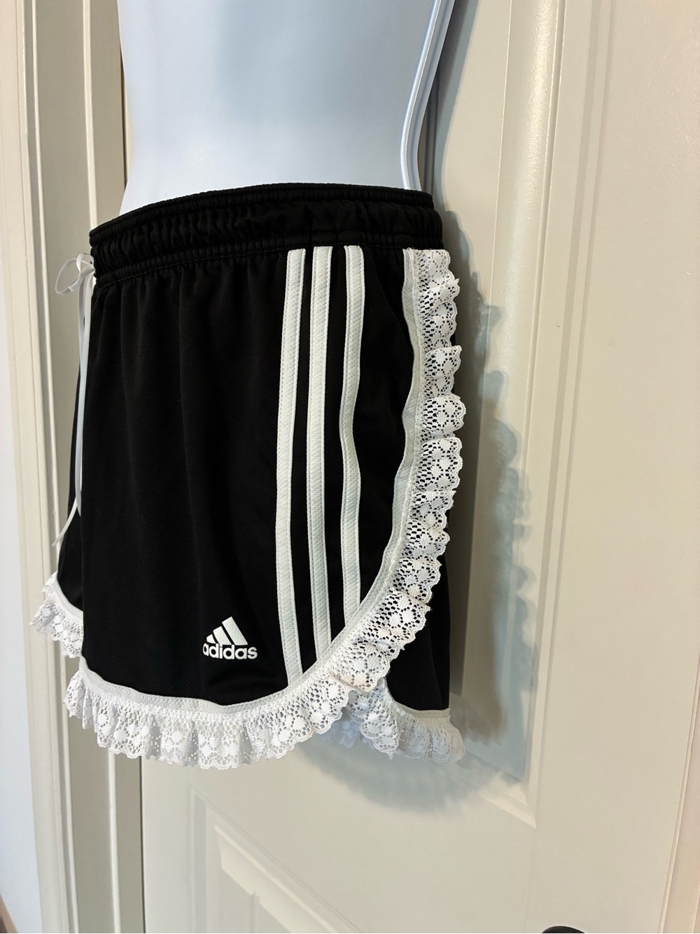 Adidas Black Lace Trim shorts